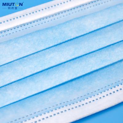 China Hot Sell Masque Nonterile Nonwoven Medical Factory Supply Adult Flat 3layers Disposable Medical Mask for sale