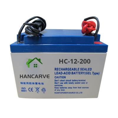 China High quality household appliance Hancarve 12v 200ah lead acid battery for sale for sale