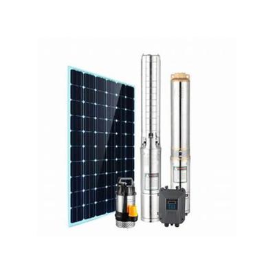 China 304 Complete Submersible Water Agriculture Solar Power S/S Motor Shaft Borehole 1hp 2hp 5hp 7hp 10hp Solar Pump for sale