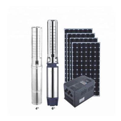 China 304 Hot Sale 1hp 2hp 5hp 7hp 10hp S/S Motor Spindle DC DC Home Use Submersible Water Solar Pump For Deep Well for sale