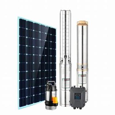 China 304 S/S Motor Shaft Submersible Solar Agriculture Application Water Pump 2hp 5hp 7hp 10hp Solar Pumping System for sale