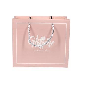 China Wholesale Recyclable Custom Paper Paper Bag Pink Kraft Gift Craft Shopping Bags With Handles for sale