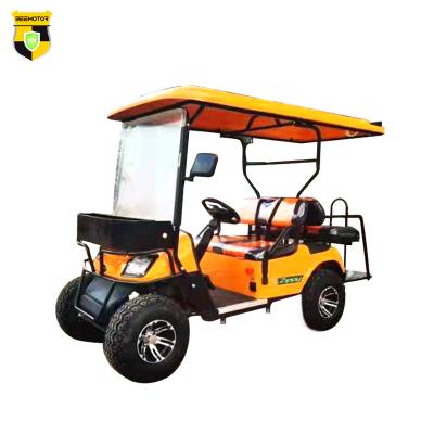 China Competitive Price Solar Powered Lithium Battery Golf Carts 4 Seater Electric Golf Cart Battery 48V 165-70-R13 for sale