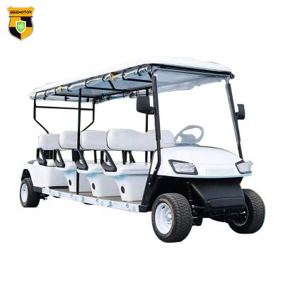 China Different Color EV 2x2 4x4 7 Person Electric Golf Cart Custom Battery Powered Golf Carts 7 Sets On Sale 165-70-R13 for sale