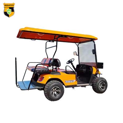 China Cheap Lithium Battery Solar Powered Electric Golf Cart 4 Seat Gulf Car 165-70-R13 for sale