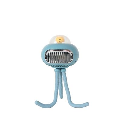 China Fixed to Stroller Mini Octopus Mini Portable Cartoon Fan Style Flexible USB Light Tripod Clip Fan for sale