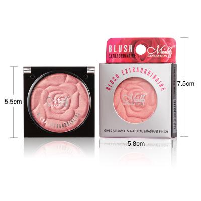 China Matte Sunscreen Ten Color Petals Pearl Makeup Blush Color Changing To Blush Makeup Blush Wholesale for sale