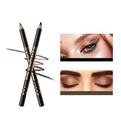 China 2 Waterproof Eyebrow Pencil Free Sample Brown Black Wooden Eyebrow Pencil Eyebrow Tatoo Pencil No Logo Customization for sale