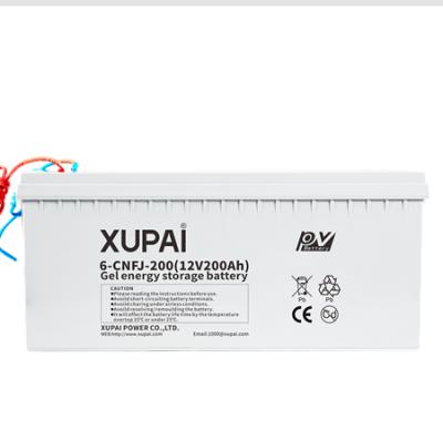 中国 Solar systems 12v 200ah deep cycle solar energy storage gel battery for solar panel system 販売のため