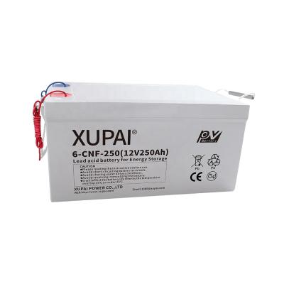 Chine Electric Power Systems 12V 250ah 6-CNFJ-250 XUPAI Updated Solar Gel Battery Batteries For Solar Energy à vendre