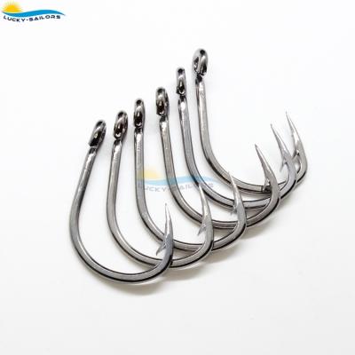 China Ocean Fishing Stainless Shark Fishing Hook Saltwater Tuna Fish Hook Big Game Build Hooks for sale