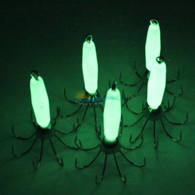 China Realistic Vivid Luminous Sea Fish Hook Simulation Squid Hook Fishing Tackle Lures Jigging Lures With Hook for sale