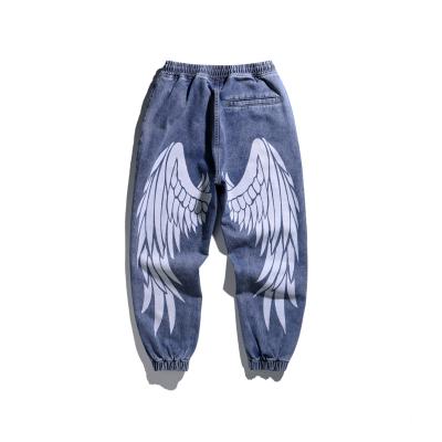 China Rts breathable for 720 vintage brand high quality ripped elastic jeans stretch male high street skinny jeans men's printing pants for sale