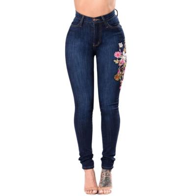 China 2021 new fashion women's breathable jeans wholesale women's tight pants for sale