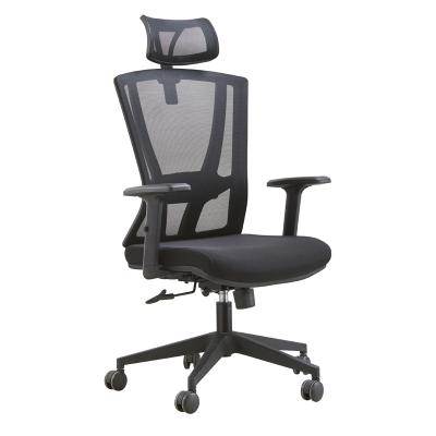 China Adjustable (height) Hot Sell Wholesale High Back Office Mesh Ergonomic Chair Black Swivel Mesh Office Chair for sale