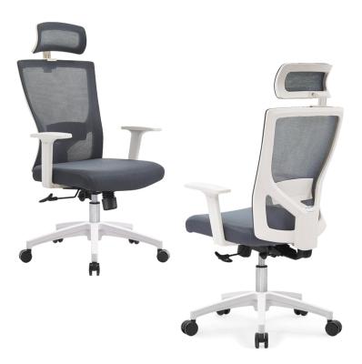 China Adjustable (height) Foshan Modern Simple Mesh Office Chair with Headrest Office Rotatable Adjustable Staff Office Chairs for sale