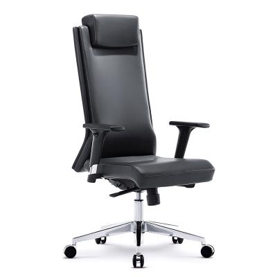 China Adjustable (height) Wholesale Good Quality PU Leather Ergonomic Office Chair Height Adjustable Chair with Metal Base Office Chairs for sale