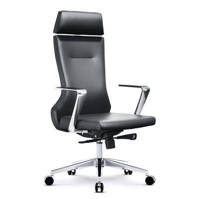 China Adjustable (height) Leather Luxury Executive Ergonomic Swivel Office Furniture Desk Chair From Foshan for sale