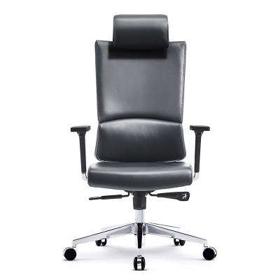 China Adjustable (height) Executive Office Chair Synthetic Pu Leather Ergonomic Computer Chair High Back Home Office Swivel Desk Chairs for sale