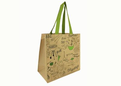 China Full Color Printing Pp Nonwoven Laminated Tote Bags Laminated Kraft Paper Sturdy for sale