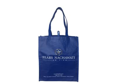 China Handle Style Reusable Laminated Shopping Bags With 120gsm White RPET Printed for sale