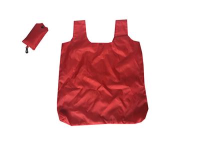 China Recyclable 190T Polyester Reusable Grocery Bags With Loops Snap Closure for sale