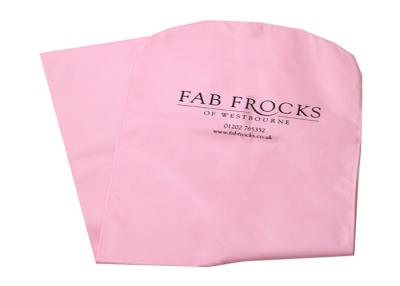 China Eco Friendly Pink Non Woven Garment Bag Waterproof For Wedding Dress / Suit for sale