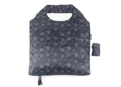 China Black Stylish 190 T Foldaway Tote Bag Washable Available Pattern Design for sale