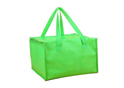 China Thermal Insulated Milk Green Cooler Tote Bag Dry Aluminum Food Delivery for sale