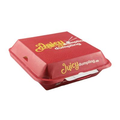 China Factory Recyclable Disposable Hamburger Place Making Biodegradable Hamburger Takeout Box for sale