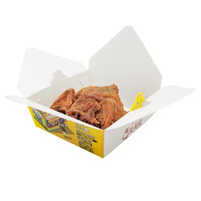 China Wholesale High Quality Eco-friendly Raw Material Portable Paper Box For Fried Chicken for sale