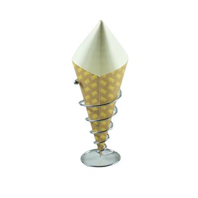 China Recycled Materials French Fries Cone Holder, Disposable Confetti Boxes, Take Away Fish And Chips Box for sale