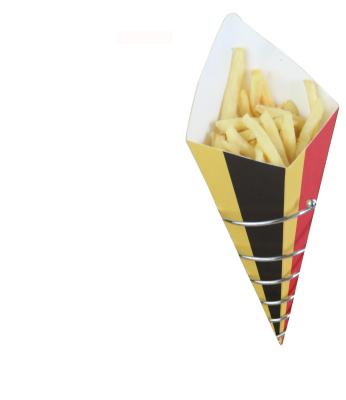 China Oil And Waterproof Customized Biodegradable Paper Cone Different Size With Sauce Container For Potato Chips Paper Cone For French Fries for sale