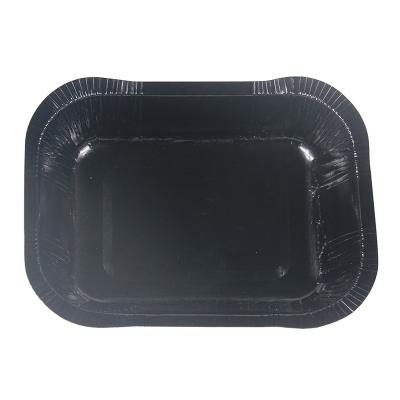 China Oil And Deal Food Special Purpose Waterproof Direct PET Coated Food Tray For Oven Cheese Microwave Paper Tray Paper for sale