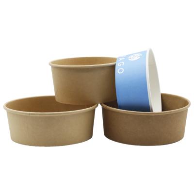 China Oil and Waterproof Top Selling Guaranteed Quality Salad Paper Bowl Craft Paper Salad Bowl Custom for sale