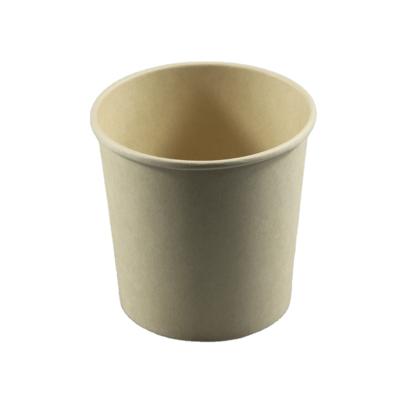 China Biodegradable Disposable Kraft Takeaway Packaging Lid Round Paper Bowl for sale