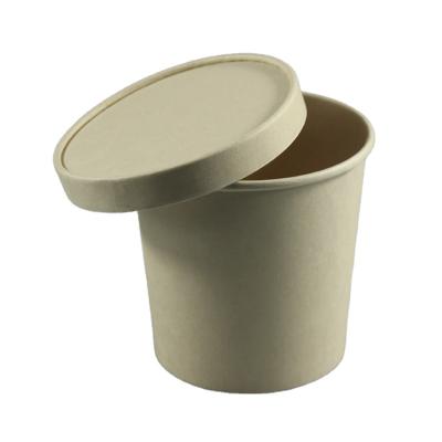 China Biodegradable High Quality Customized Logo Takeaway Paper Disposable Kraft Paper Bowl for sale