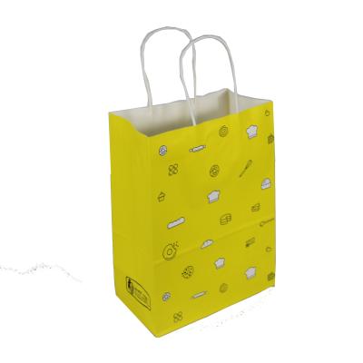 China Recyclable Disposable Eco - Friendly Paper Bags With Handles Accept Custom Printing for sale