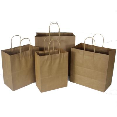 China Custom Biodegradable For Food Grade Kraft Paper Bag Recycled Brown Paper Bag With Logo Printed Kraft Paper Bag for sale