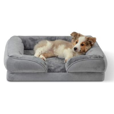 China Cooling Washable Pet Sofa Solid Orthopedic Memory Foam Bed Sofa For Pet In Hot Sale for sale