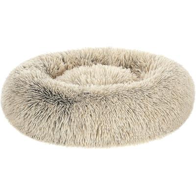 China 2021 Best Product Breathable Washable Fluffy Donut Style Lightweight Dog Bed for sale