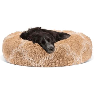 China Factory Breathable Luxury Warm Super Soft Custom Round Modern Pet Bed For Dog for sale