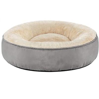 China Wholesale Eco-Friendly Comfortable Comfortable Round Donut Pet Dog Cooling Fluffy Bed Bed for sale