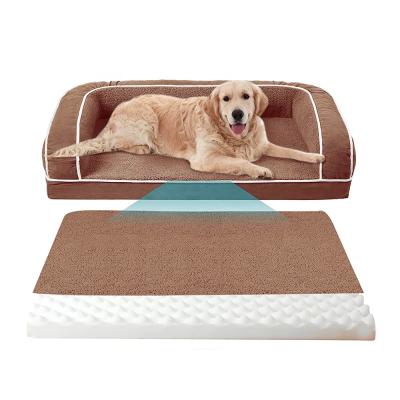 China Breathable Luxury Orthopedic Customizable Soft Comft Soft Dog Bed Large Size Pet Dog Sofa for sale