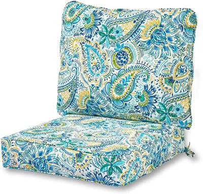 China Paisley Print Waterproof Outdoor Waterproof Foam Deep Seat Chair Outdoor Patio Cushions for sale