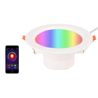 China Amazon tuya Downlight modern wifi smart wireless dimmable RGB RGBW RGBW 2.5