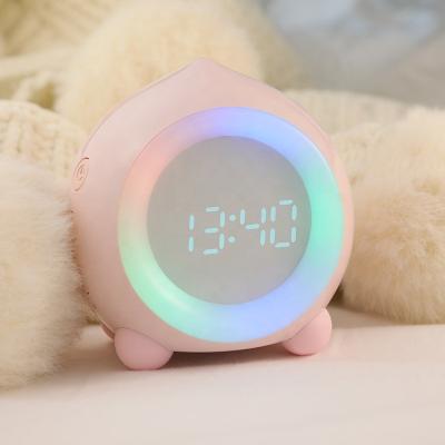 China Modern Hot Sales Multi Function Button Control Wake Up Light Alarm Clock Function Lamp For Sleep Reading for sale