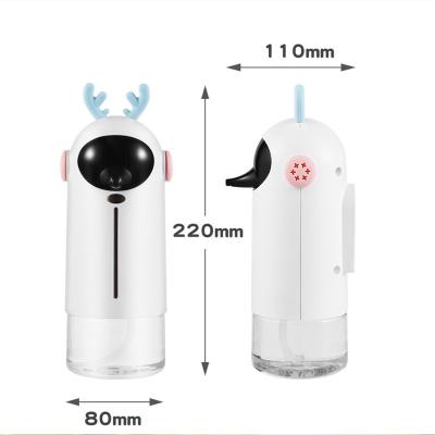 China Cute Fawn Cartoon Foam Soap Dispenser Waterproof USB Rechargeable Sensor Hand Touchless Automatic Tabletop Liquid Kids for sale