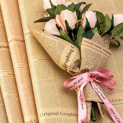 China Custom Eco Friendly Recyclable Materials Tissue Paper Eco Friendly Side One Printing Kraft Paper Wrapping Gift Wrapping Paper for sale