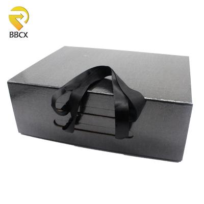 China Recyclable Eco Friendly Luxury Custom Design Logo Packaging Magnetic Lid Open Flat Pack Gift Box for sale